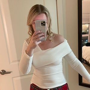 White off the shoulder top
